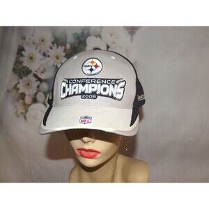 Pittsburgh Steelers 2008 Conference Champions Hat NFL Reebok Unisex Baseball Cap